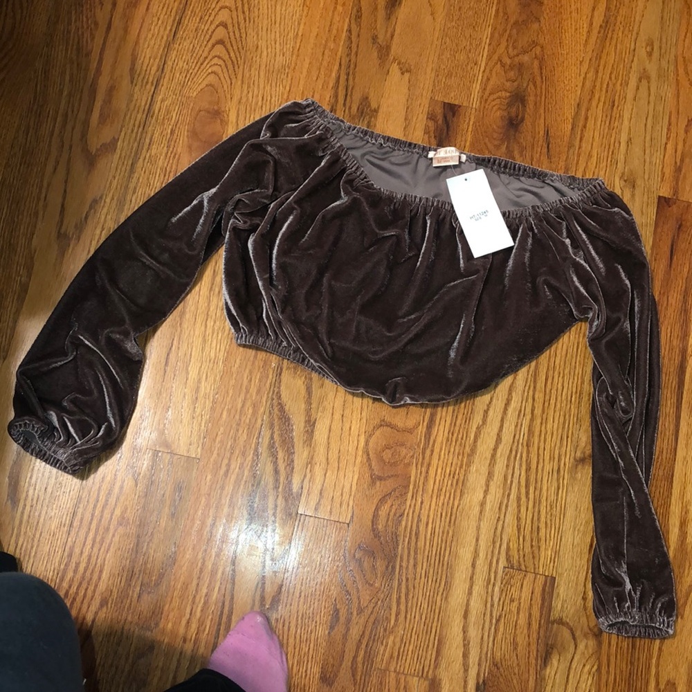 Brand new never worn. Crop top velour.
